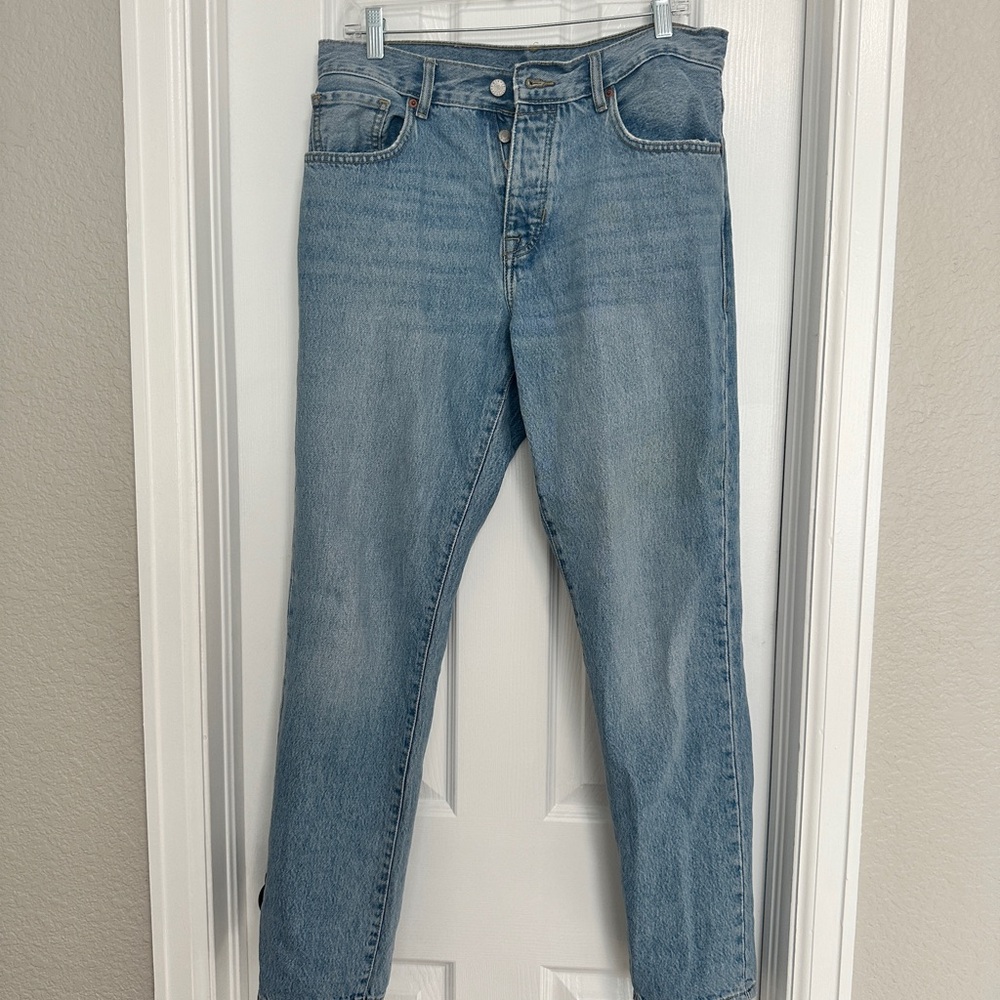 Zara Blue Straight Jeans Classic Style